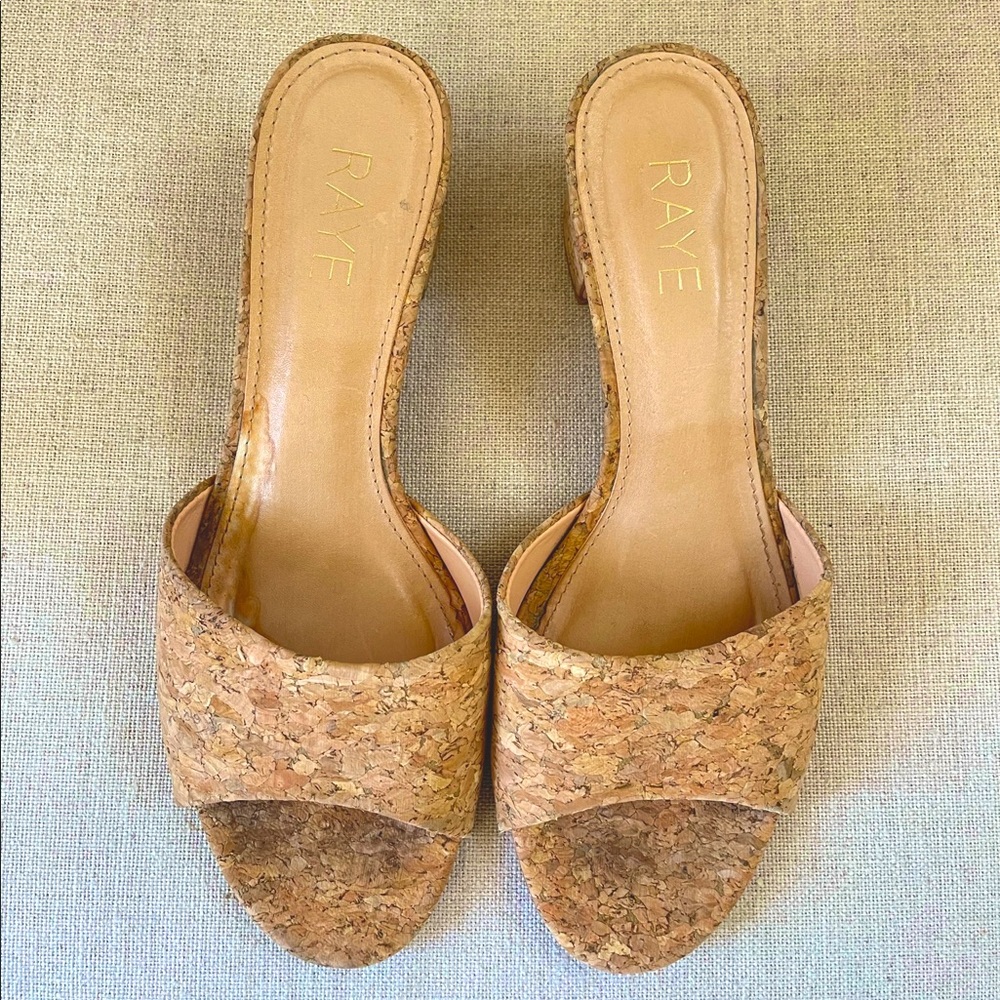 RAYE Cork sandals.